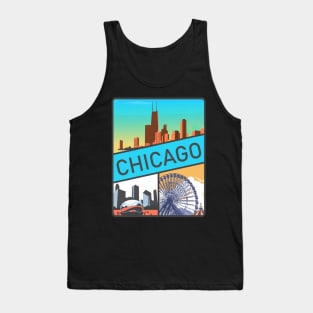 Vintage Style Chicago Decal Tank Top